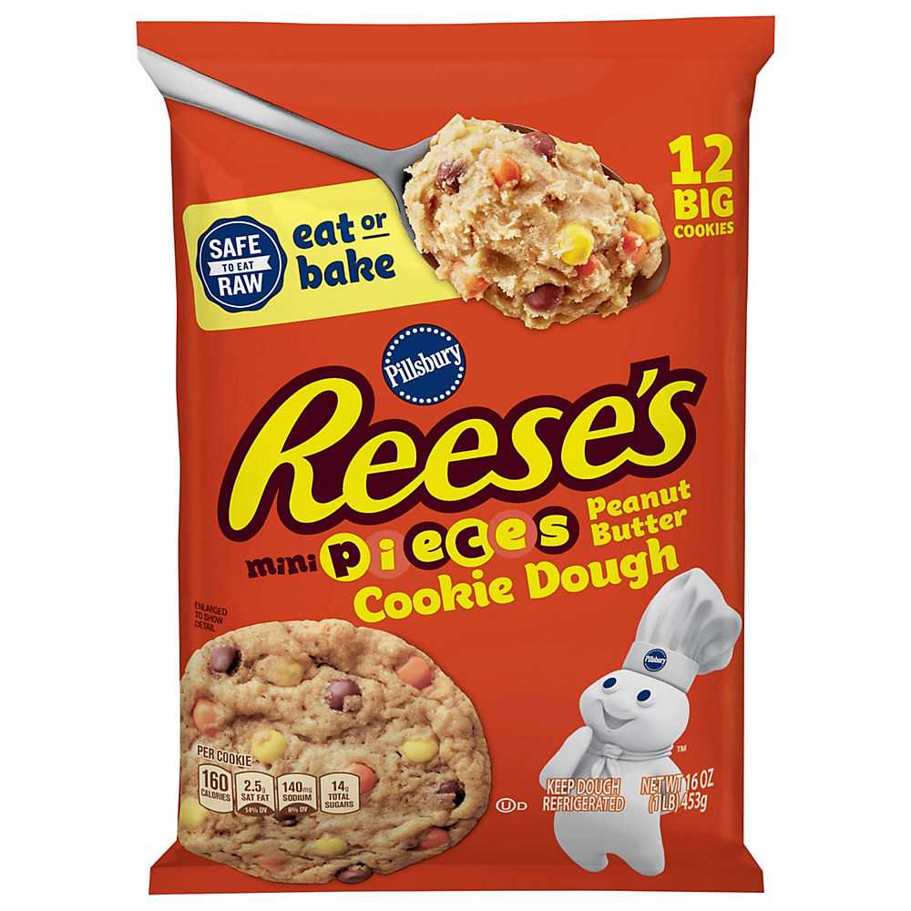 Calories in Pillsbury Reese's Mini Pieces Ready to Bake Big Deluxe Cookies, 16 oz