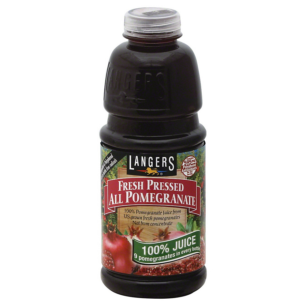 Calories in Langers Fresh Pressed All Pomegranate 100%Juice, 32 oz
