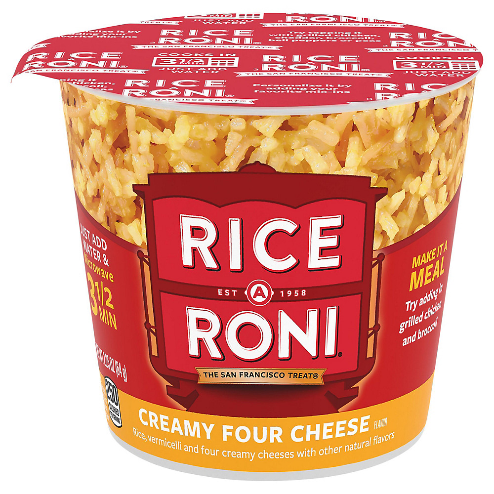 Calories in Rice A Roni Creamy Four Cheese Cup, 2.25 oz