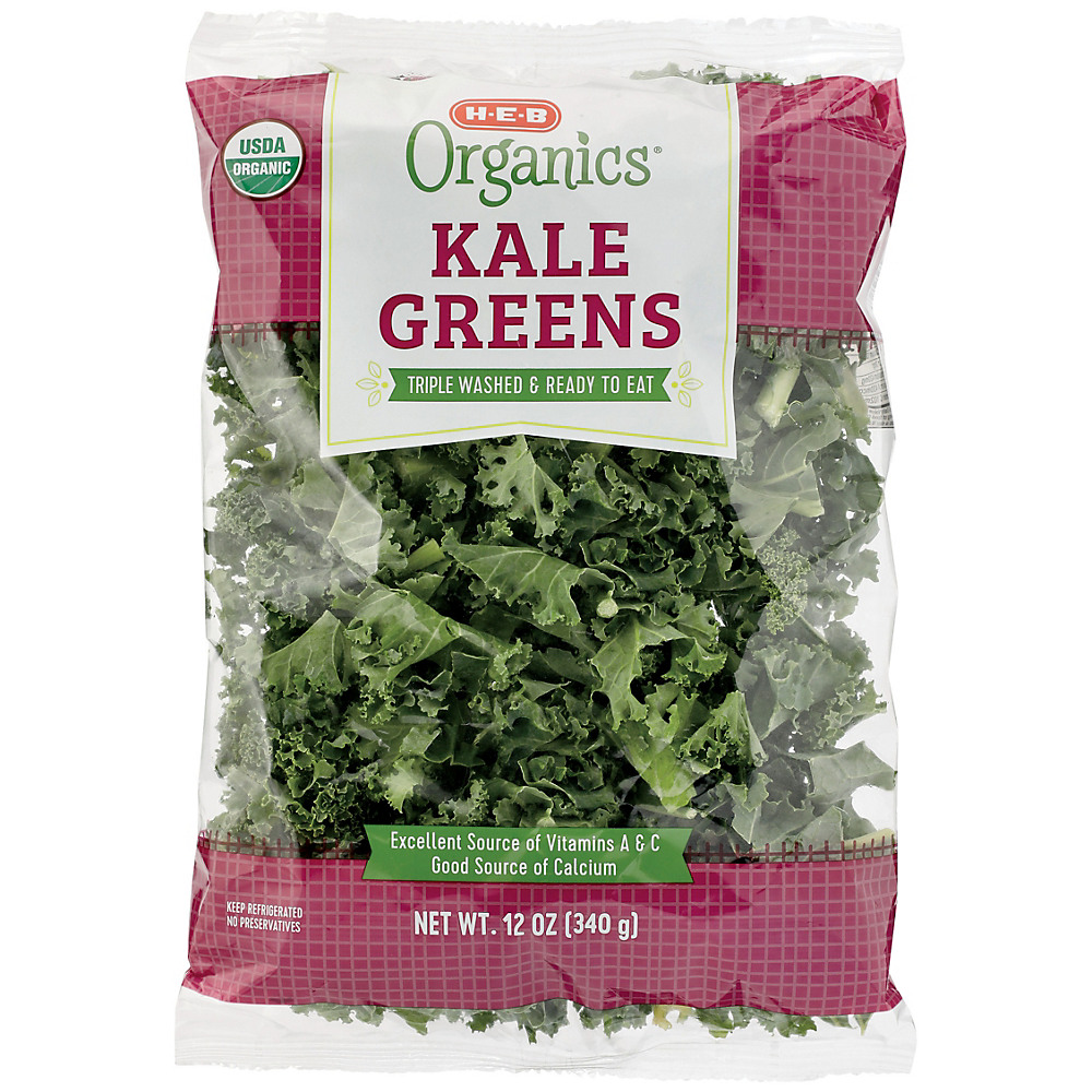 Calories in H-E-B Organics Kale Greens, 12 oz