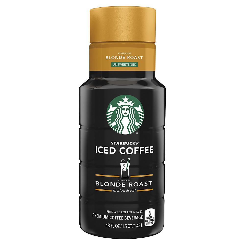 Calories in Starbucks Blonde Roast Unsweetened Iced Coffee, 48 oz