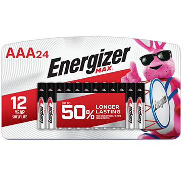 Energizer MAX AAA Alkaline Batteries, 24 pk