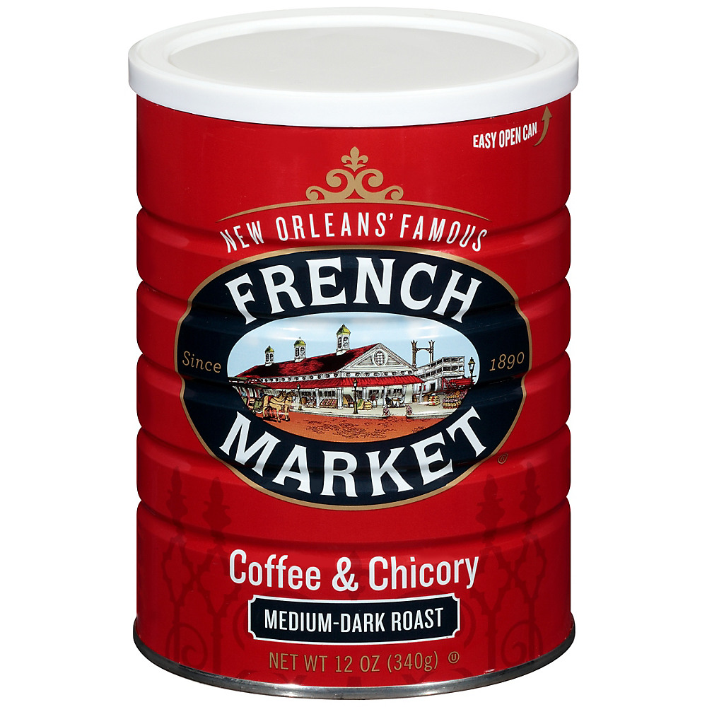 Calories in French Market Coffee and Chicory Medium-Dark Roast, 12 oz