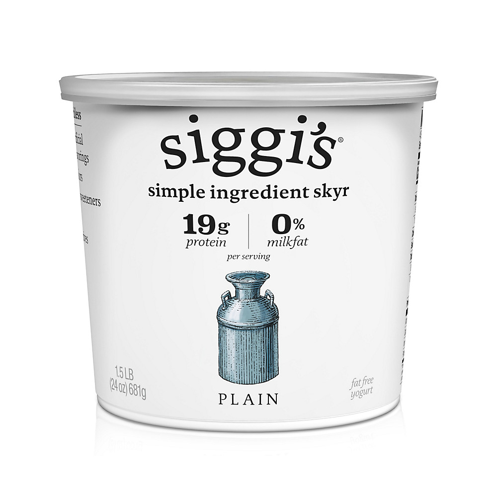 Calories in Siggi's Plain Skyr Icelandic Strained Non Fat Yogurt, 24 oz