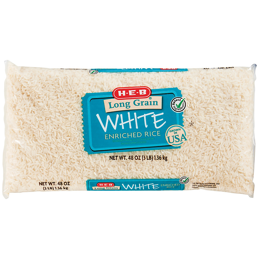 Calories in H-E-B Select Ingredients Long Grain White Enriched Rice, 3 lb