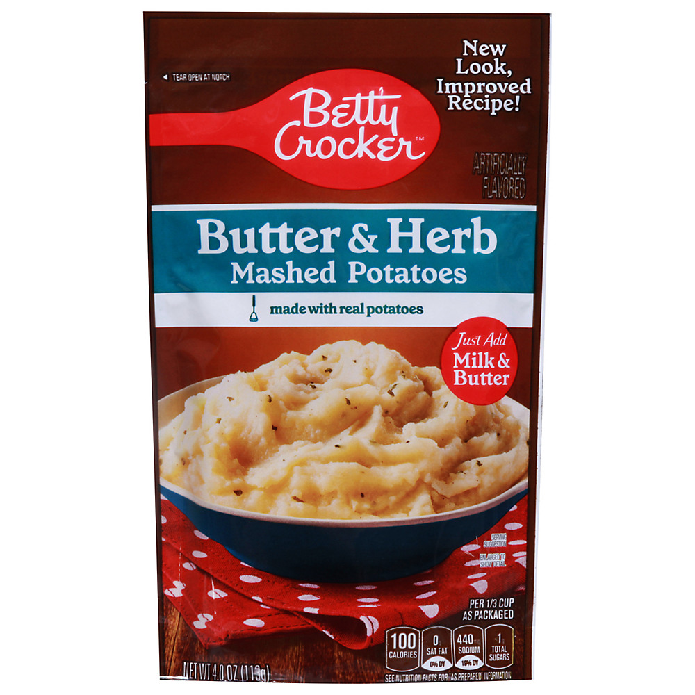 Calories in Betty Crocker Butter & Herb Mashed Potatoes, 4.7 oz