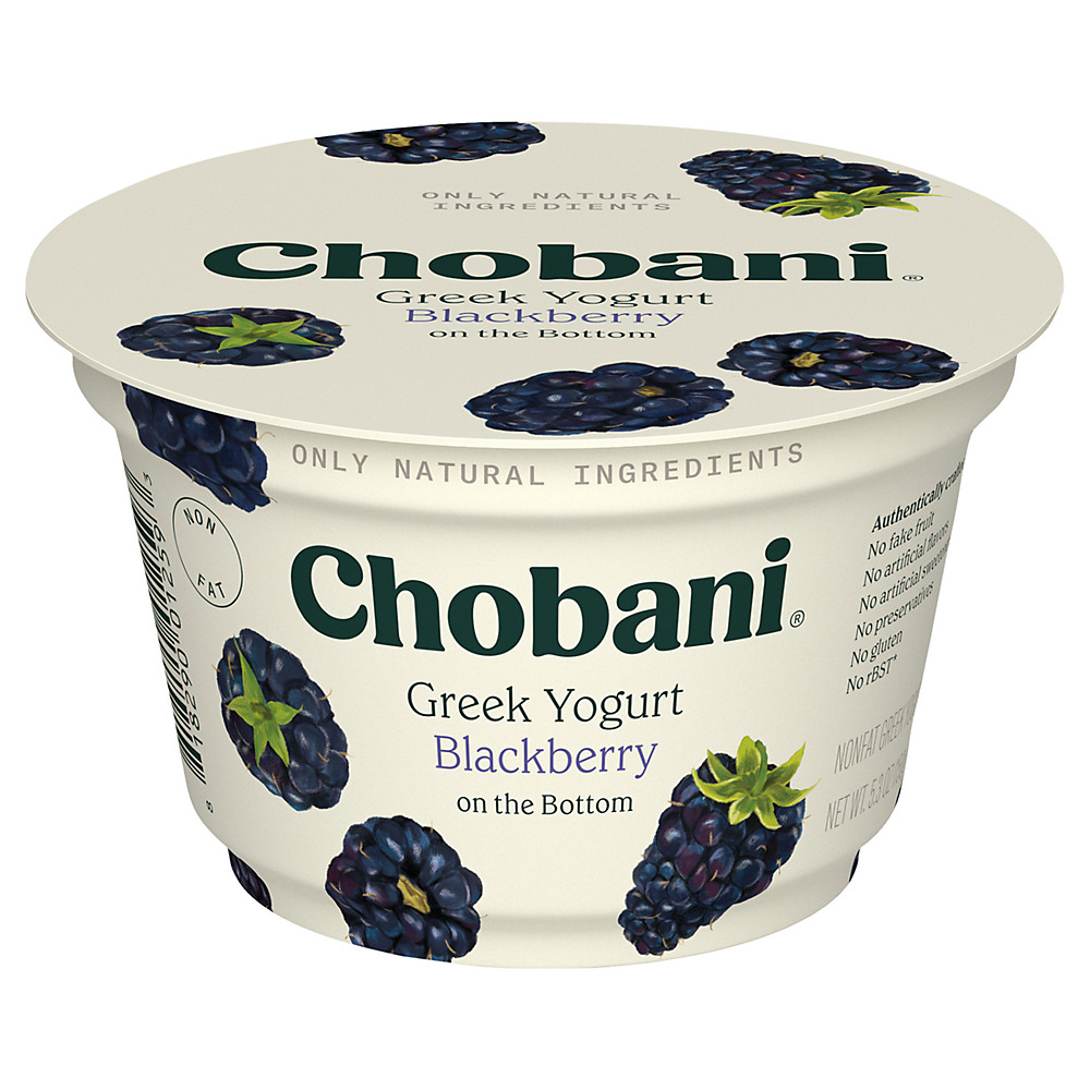 Calories in Chobani Non-Fat Blackberry on the Bottom Greek Yogurt, 5.3 oz