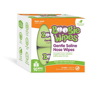 Boogie Wipes Saline Wipes - Fresh Scent, 90 ct