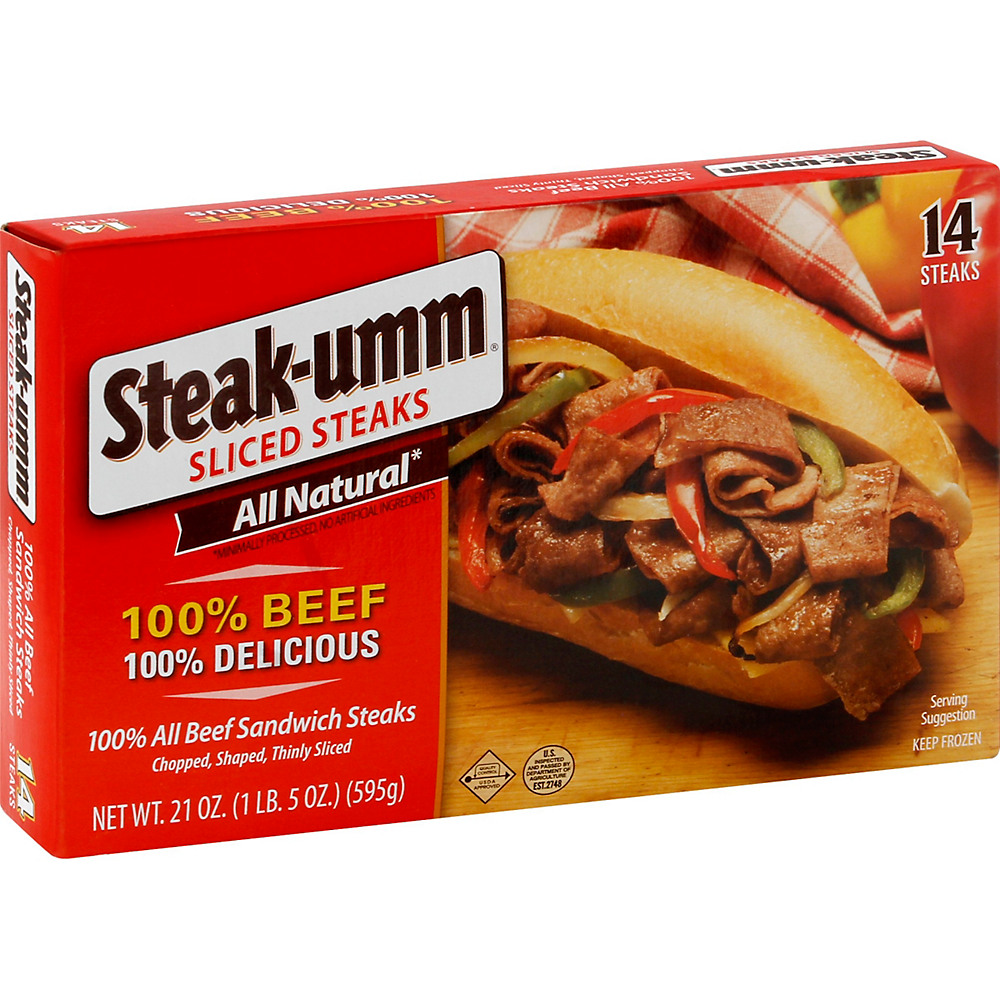 Calories in Steak-umm Sliced Steaks, 21 oz