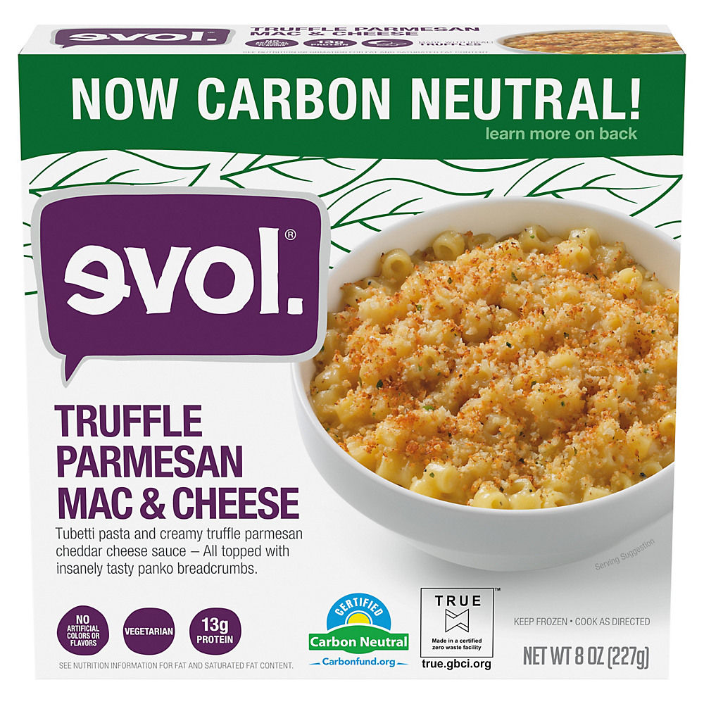Calories in Evol Truffle Parmesan Mac & Cheese Bowl, 8 oz