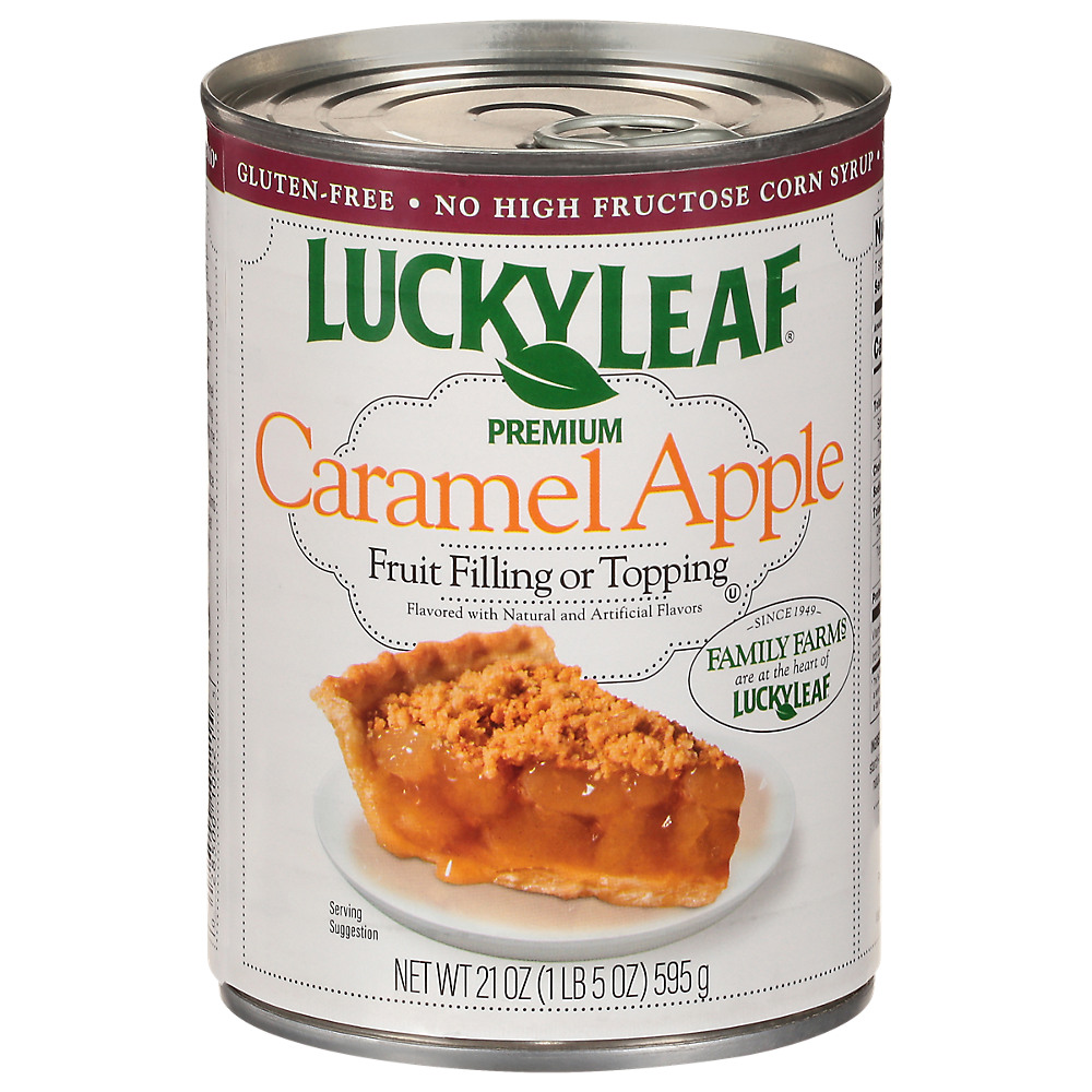 Calories in Lucky Leaf Premium Caramel Apple Pie Filling & Topping, 21 oz