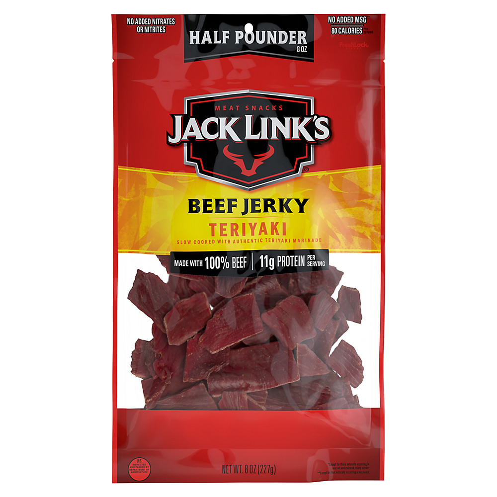 Calories in Jack Link's Teriyaki Beef Jerky Mega Pack, 8 oz