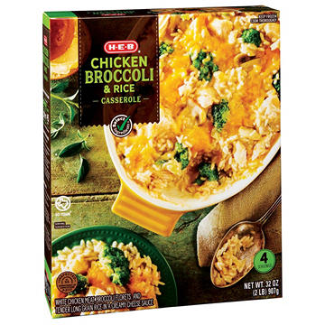 H-E-B Frozen Chicken Broccoli & Rice Casserole, 32 oz