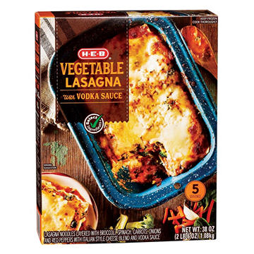 H-E-B Frozen Vegetable Lasagna - Family-Size, 38 oz