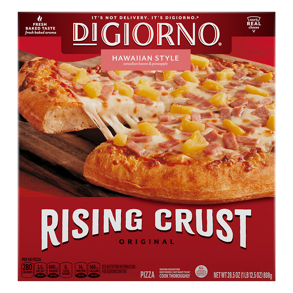 Calories in DiGiorno Hawaiian Style Frozen Pizza on a Rising Crust, 28.5 oz