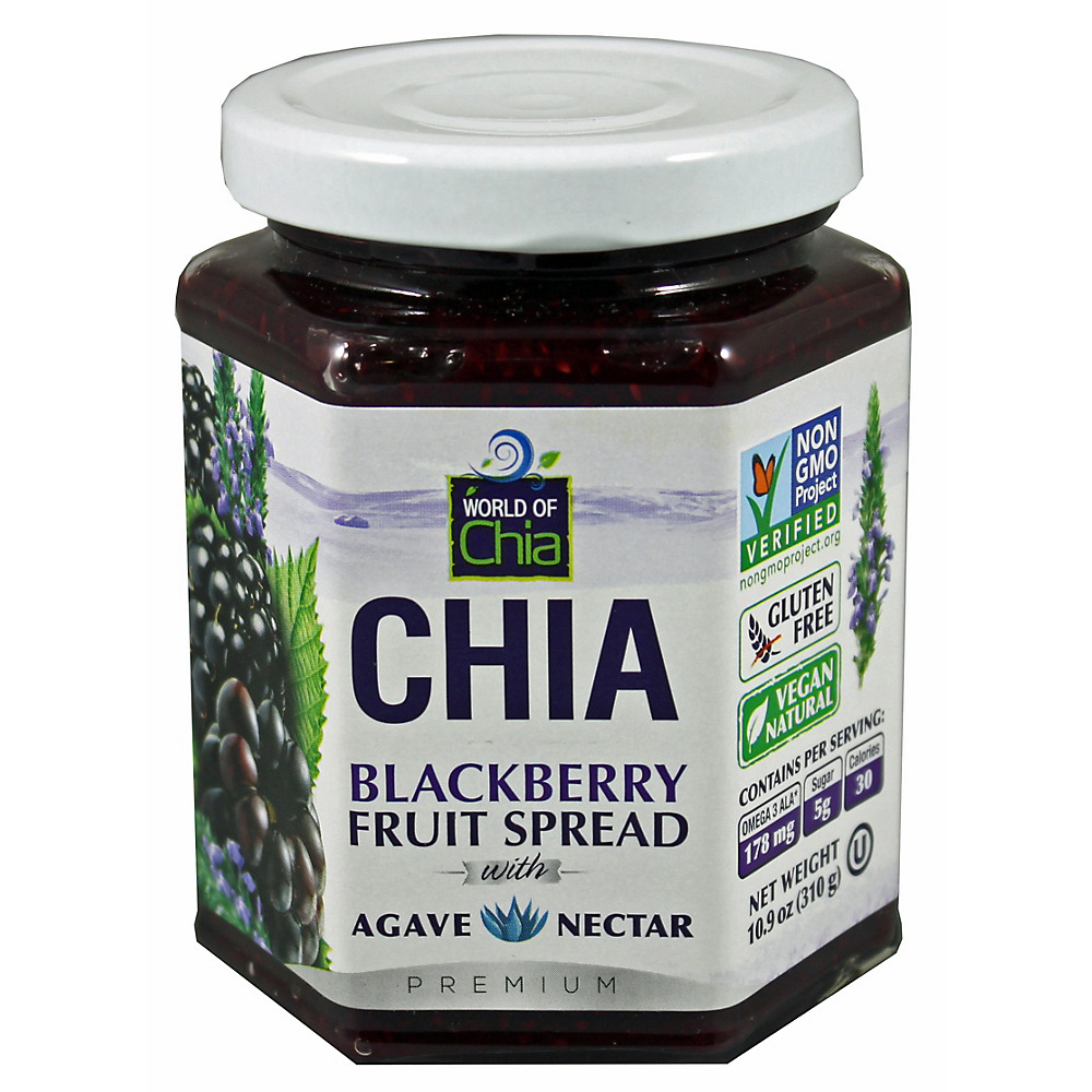 Calories in World Of Chia Blackberry Agave Chia Spread, 10.9 oz
