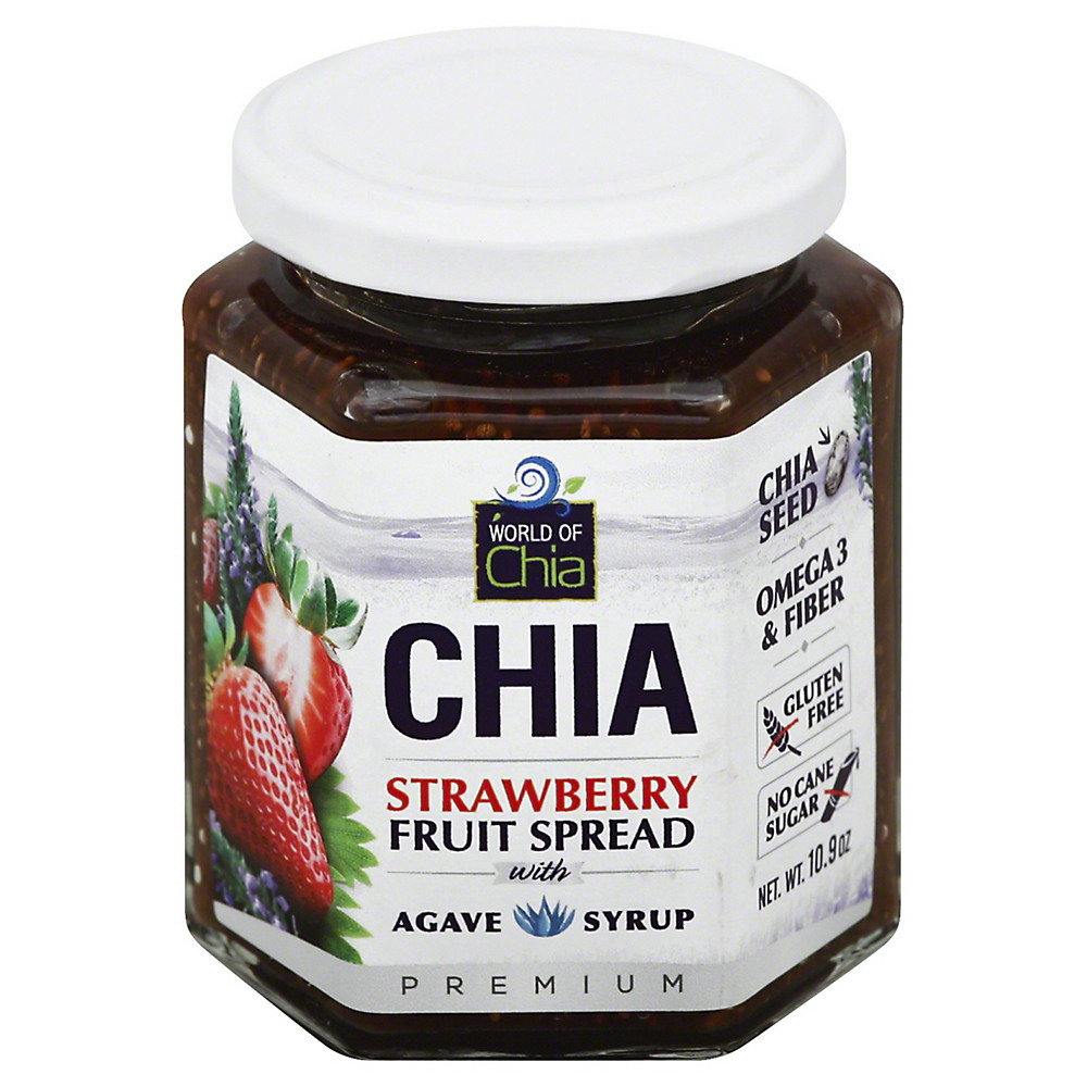 Calories in World Of Chia Strawberry Agave Chia Spread, 10.9 oz
