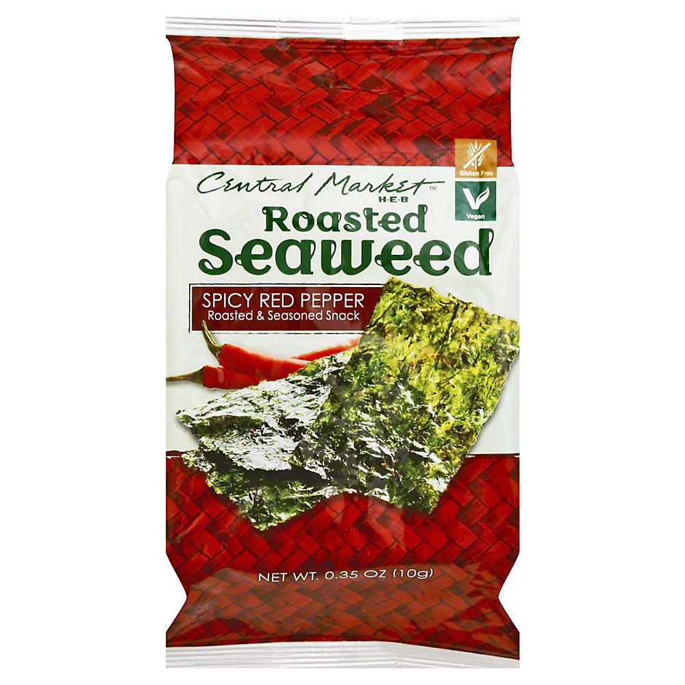 Calories in Central Market Spicy Red Pepper Roasted Seaweed, 0.35 oz
