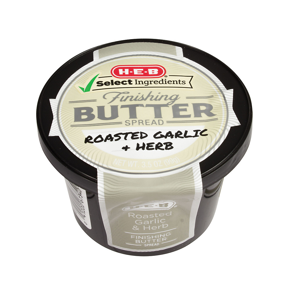 Calories in H-E-B Select Ingredients Roasted Garlic & Herb Finishing Butter, 3.5 oz