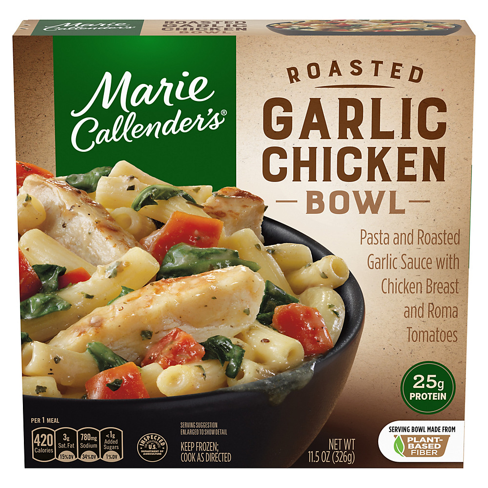 Calories in Marie Callender's Roasted Garlic Chicken Bowl, 13 oz