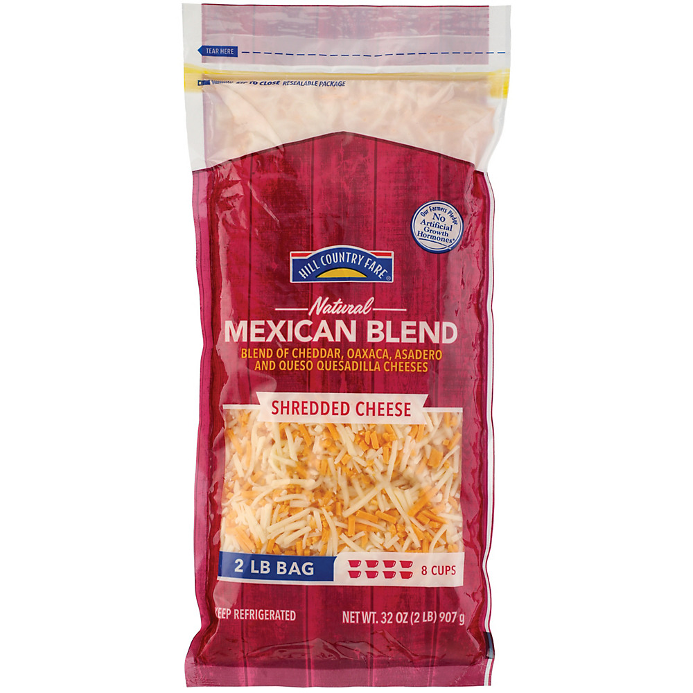 Calories in Hill Country Fare Mexican Blend, Shredded, 32 oz