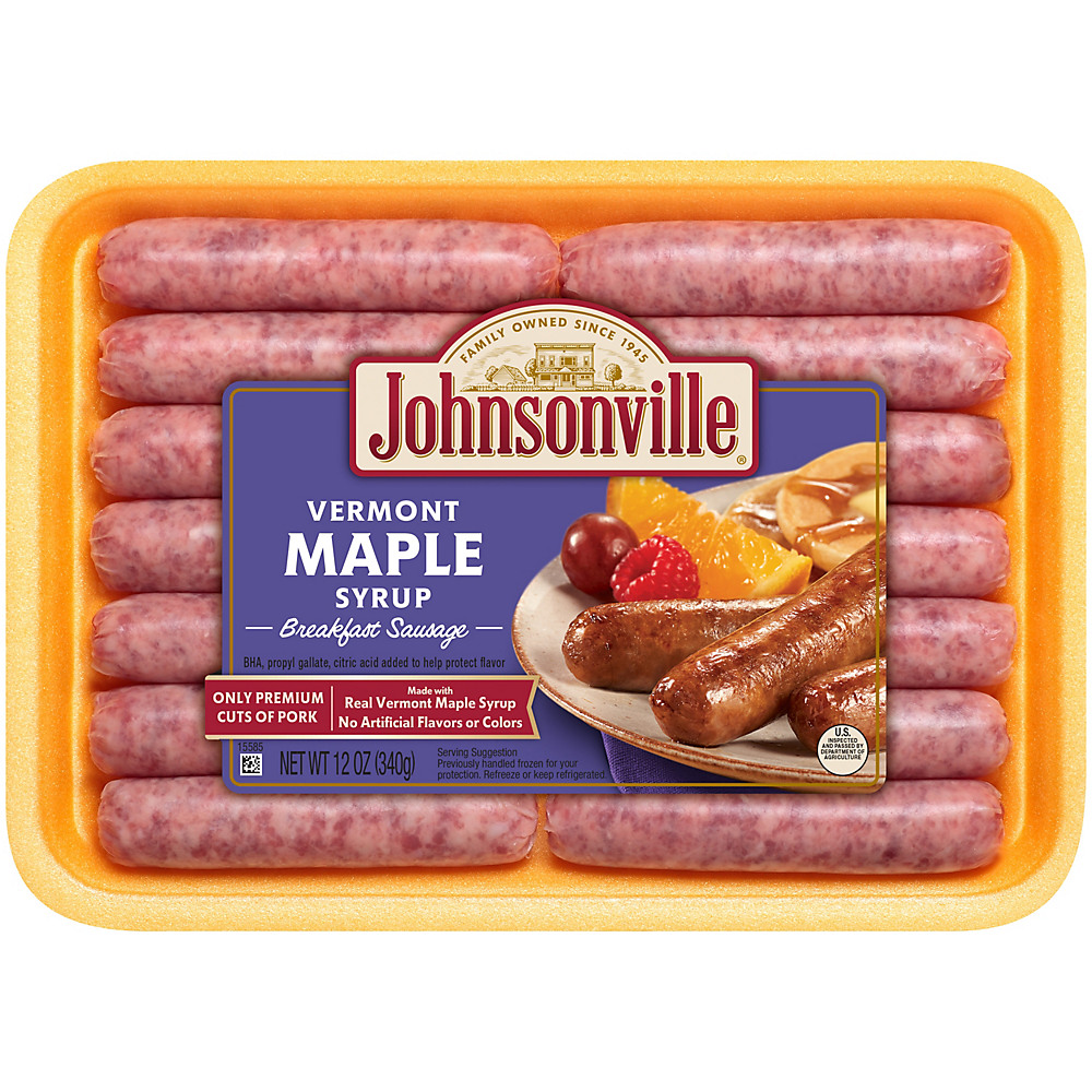 Calories in Johnsonville Vermont Maple Syrup Breakfast Sausage Links, 12 oz