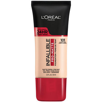L'Oréal Paris Infallible Infallible Pro-Matte Foundation, Up To 24 HR Matte Finish 101 Classic Ivory, 1 oz