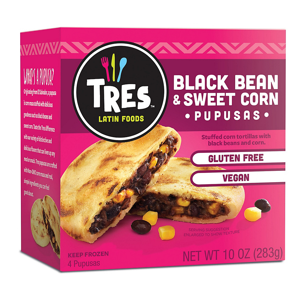 Calories in Tres Pupusas Black Bean & Sweet Corn, 4 ct