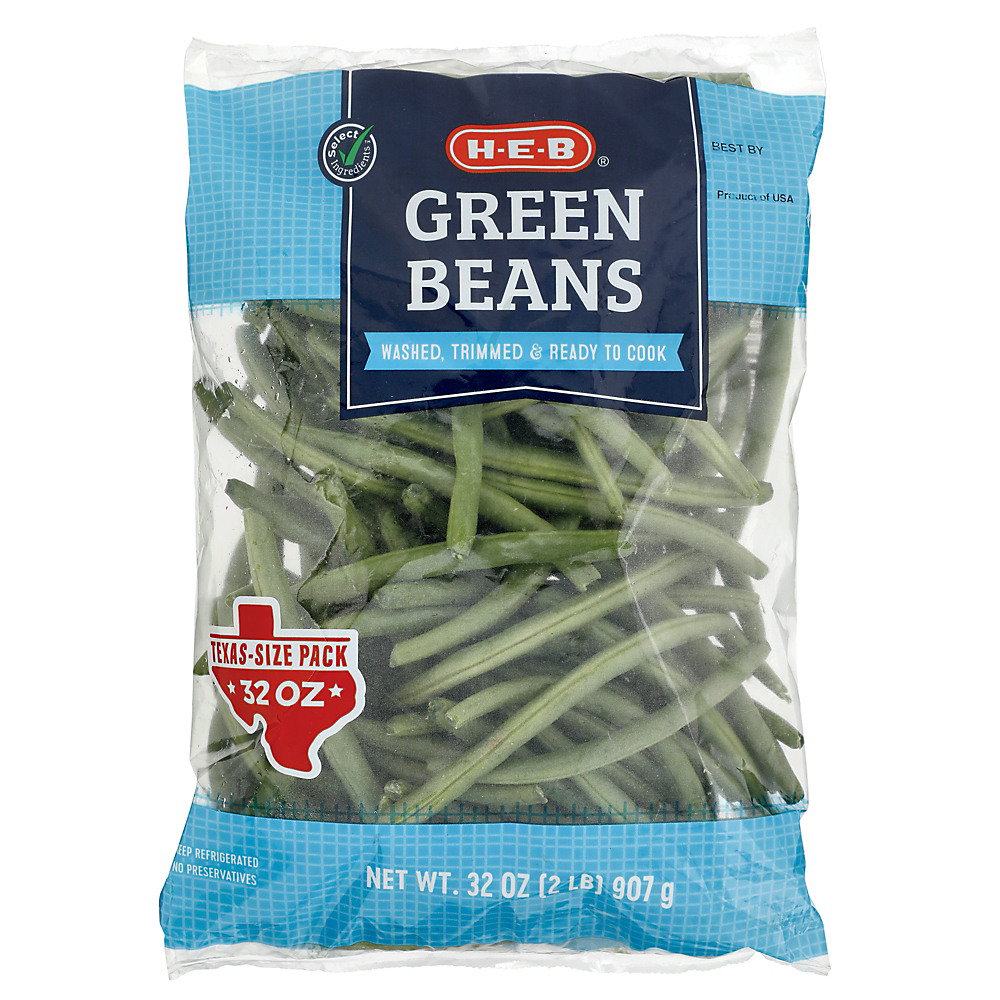 Calories in H-E-B Green Beans, Club Pack, 32 oz