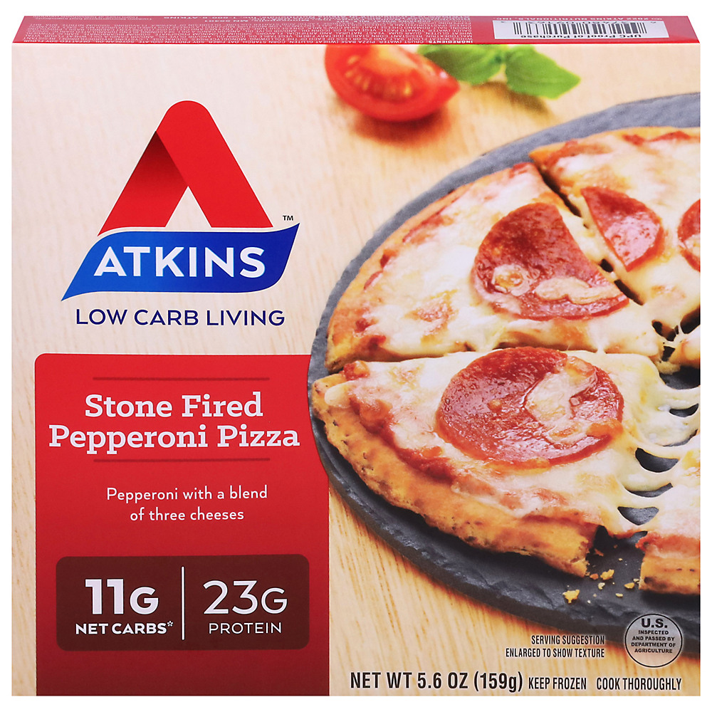 Calories in Atkins Stone Fired Pepperoni Pizza, 5.6 oz