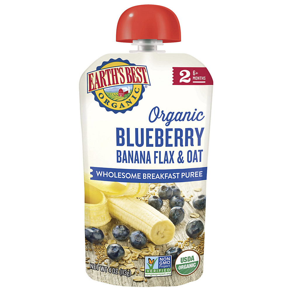 Calories in Earth's Best Organic Blueberry Banana Pouch, 4 oz