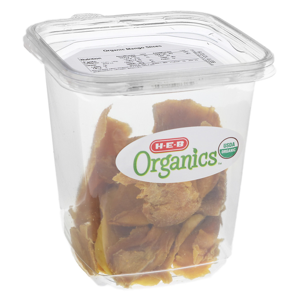 Calories in H-E-B Organics Unsweetened Mango Slices, 4.6 oz