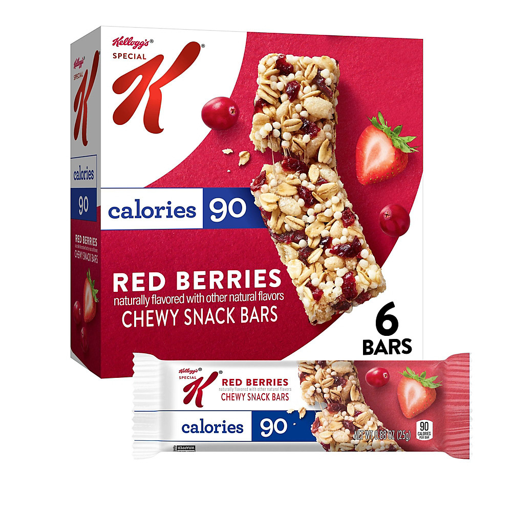 Calories in Kellogg's Special K Chewy Snack Bars Red Berries, 6 ct, 5.28 oz