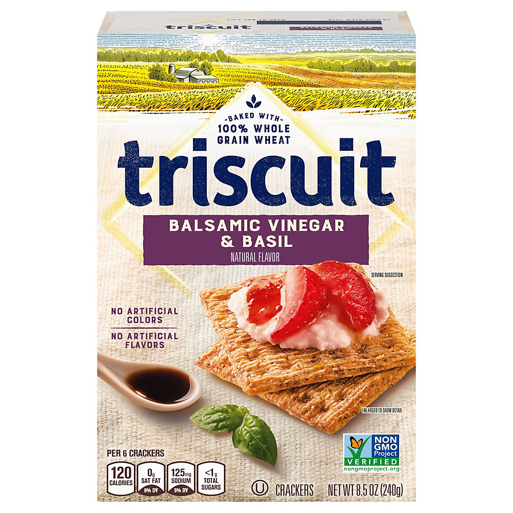 Calories in Nabisco Triscuit Balsamic Vinegar & Basil Wheat Crackers, 8.5 oz