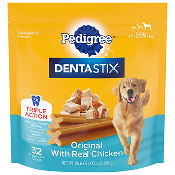 Pedigree Dentastix Large Breed Dog Treats - Original Flavor, 1.66 lb