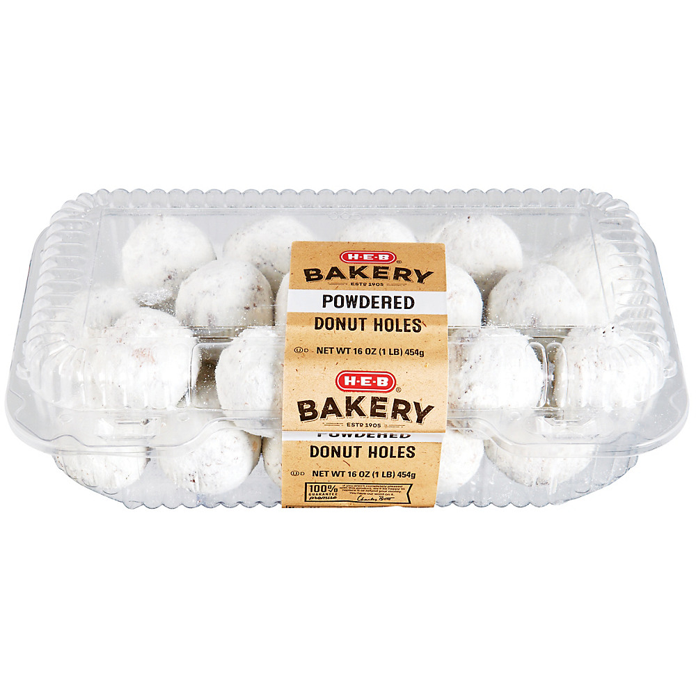 Calories in H-E-B Powdered Donut Holes, 16 oz