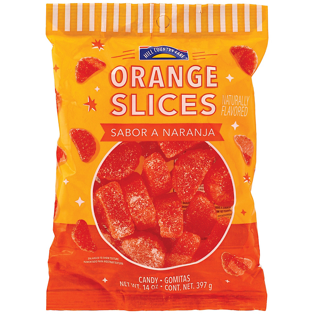 Calories in Hill Country Fare Orange Slices Candy, 14 oz
