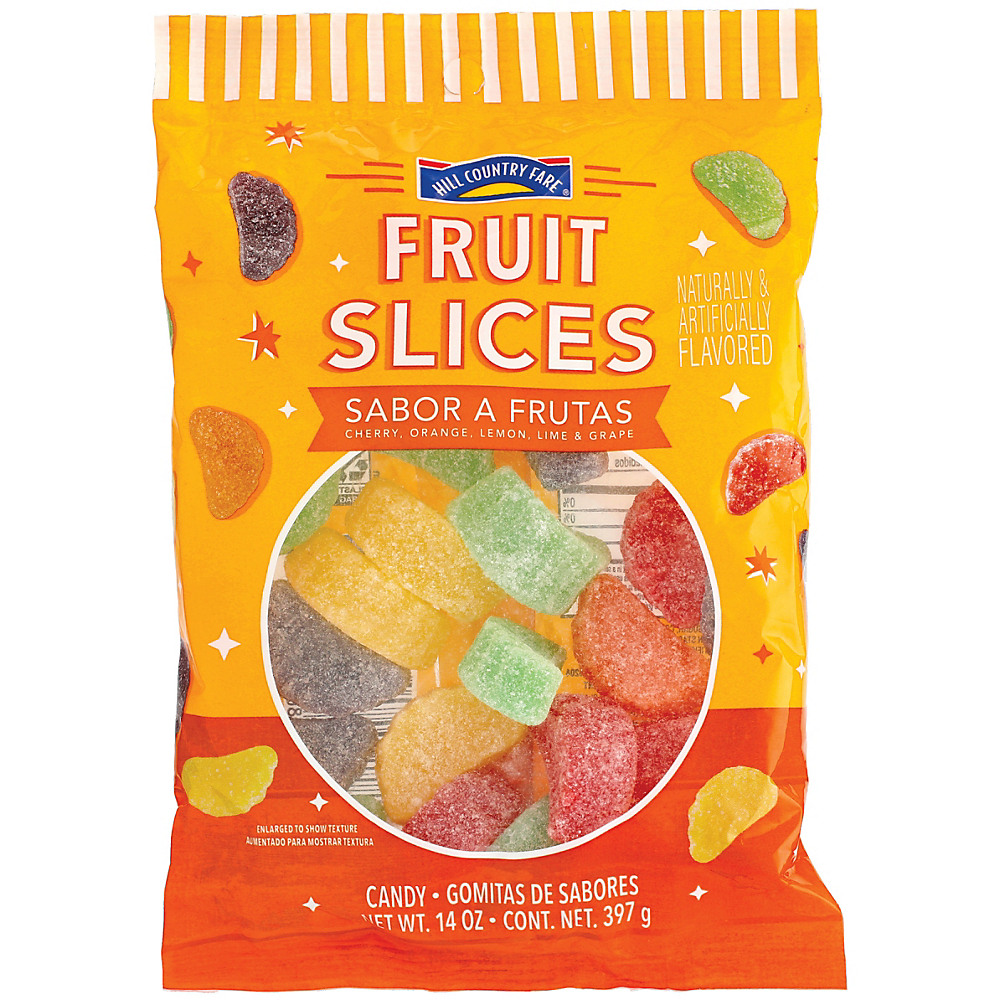 Calories in Hill Country Fare Fruit Slices Candy, 14 oz