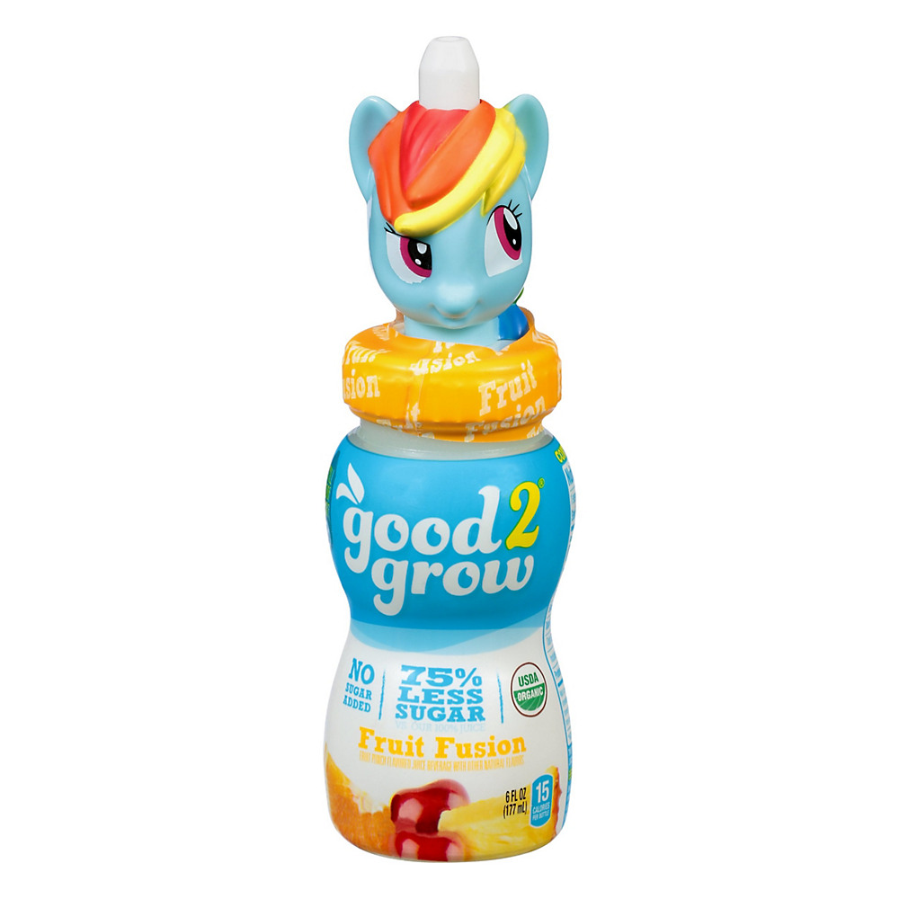 Calories in good2grow Organic Low Sugar Fruit Fusion Juice Single Serve, Character Tops Will Vary, 6 oz