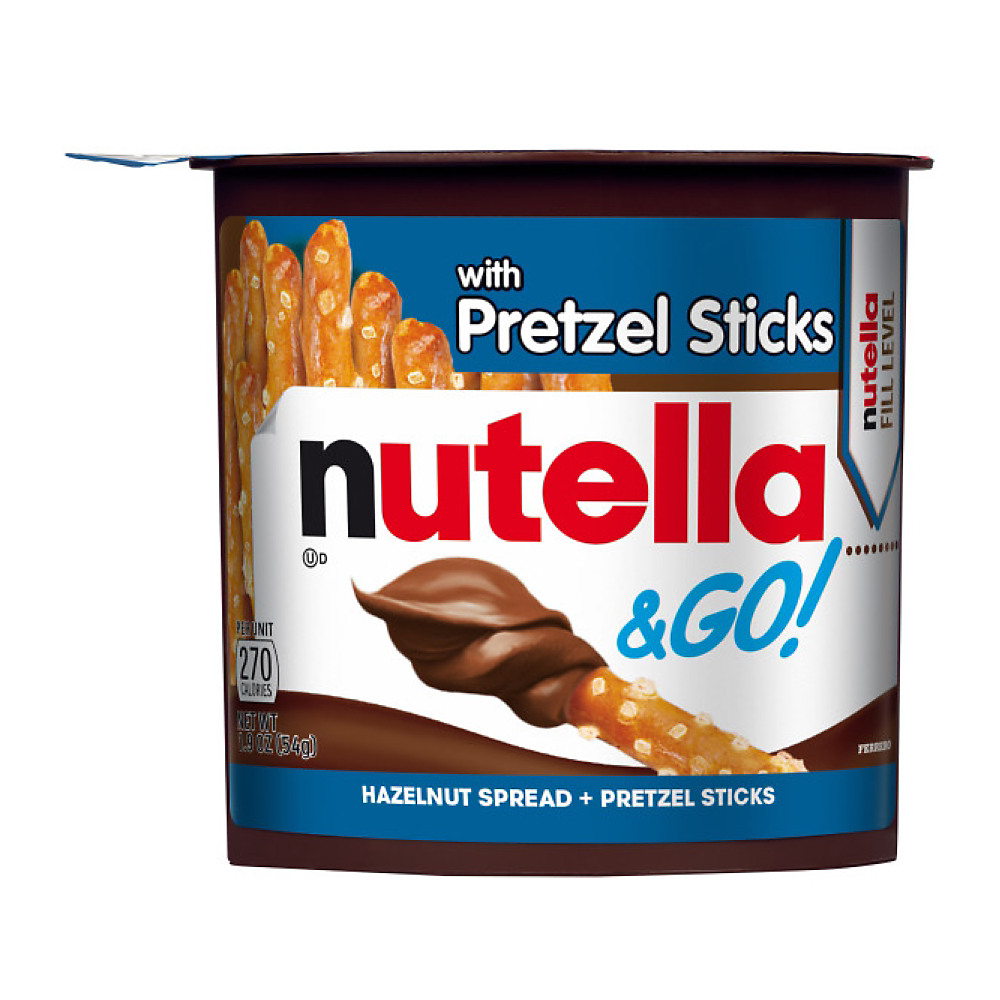 Calories in Nutella & Go! Hazelnut Spread & Pretzel Sticks, 1.9 oz
