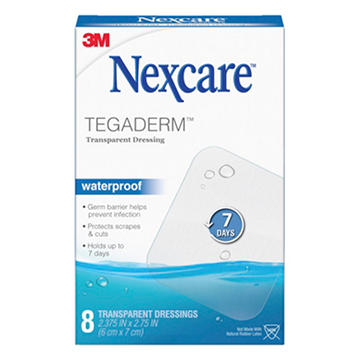 Nexcare Tegaderm Waterproof Transparent Dressings, 8 ct