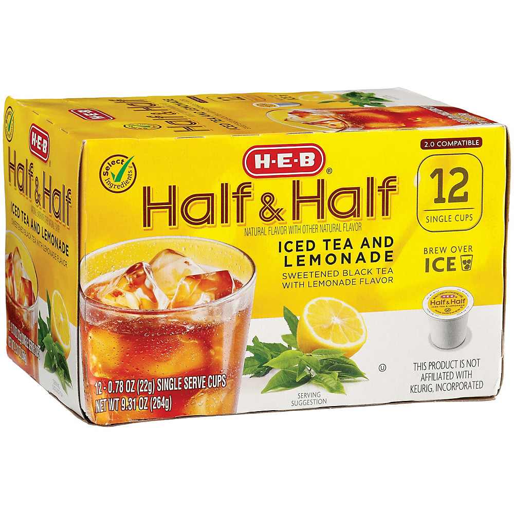 Calories in H-E-B Half & Half Iced Tea Single Serve Cups, 12 ct