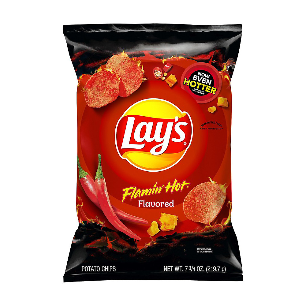 Calories in Lay's Flamin' Hot Potato Chips, 7.75 oz