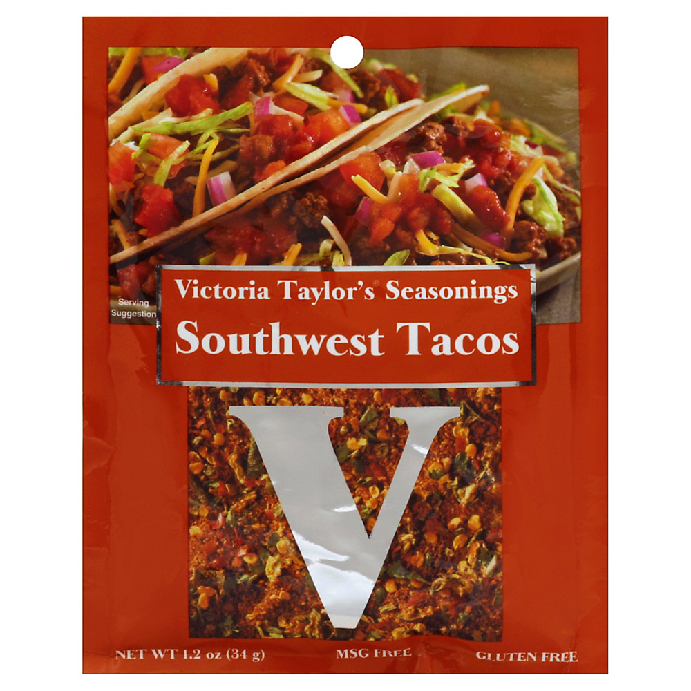 Calories in Victoria Taylor's Seasonings Southwest Tacos, 1.2 oz