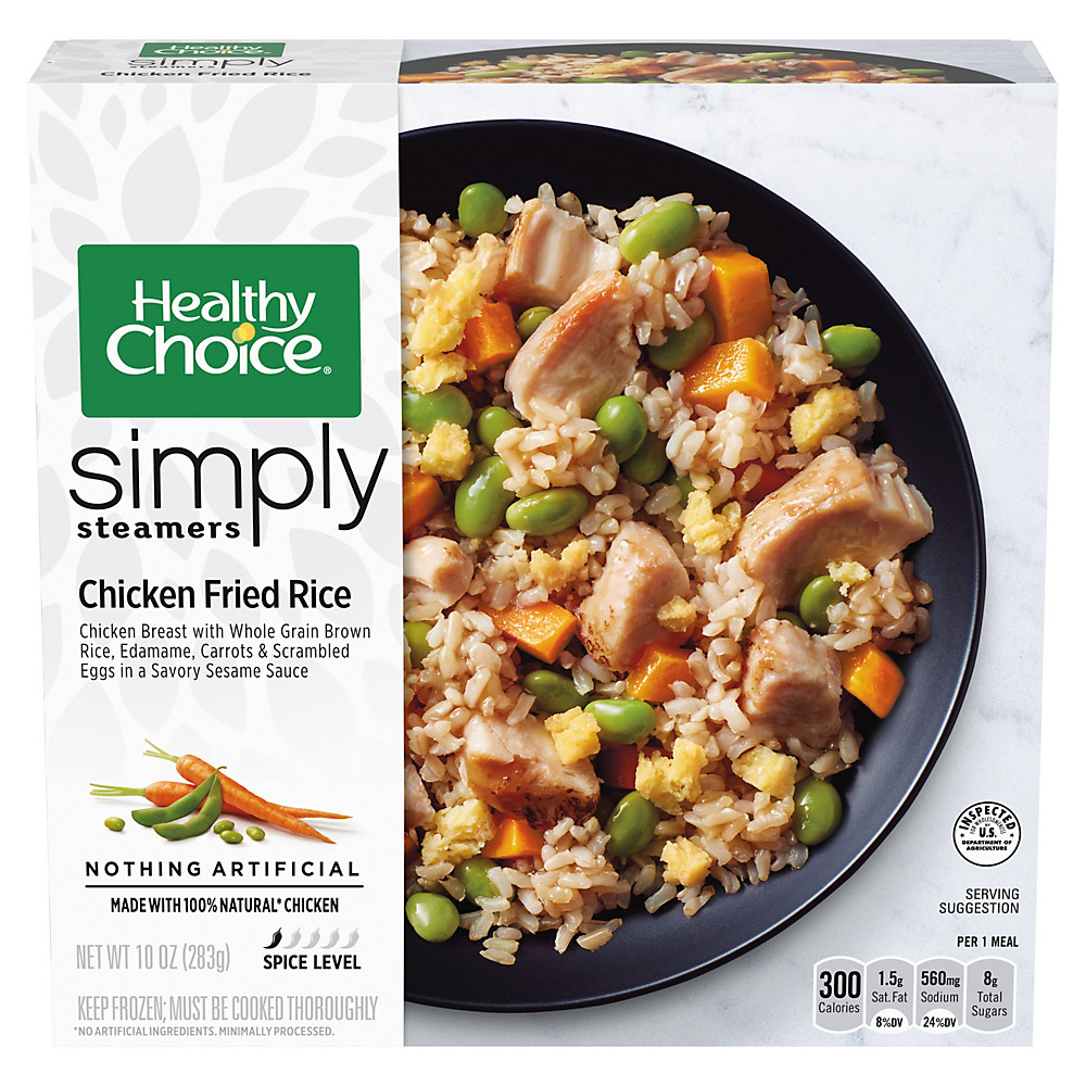 Calories in Healthy Choice Cafe Steamers Simply Chicken Fried Rice, 10 oz