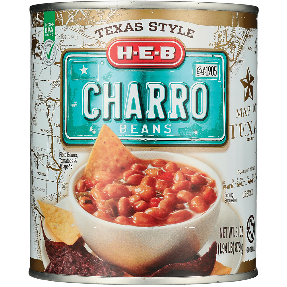 Calories in H-E-B Texas Style Charro Beans, 31 oz