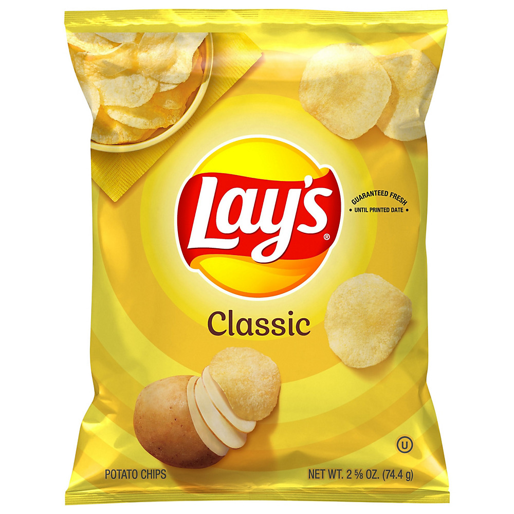 Calories in Lay's Classic Potato Chips, 2.63 oz