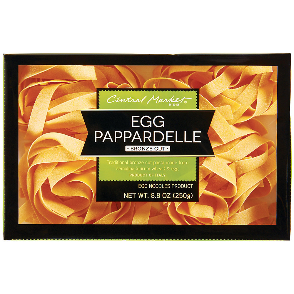 Calories in Central Market Bronze Cut Egg Pappardelle, 8.8 oz