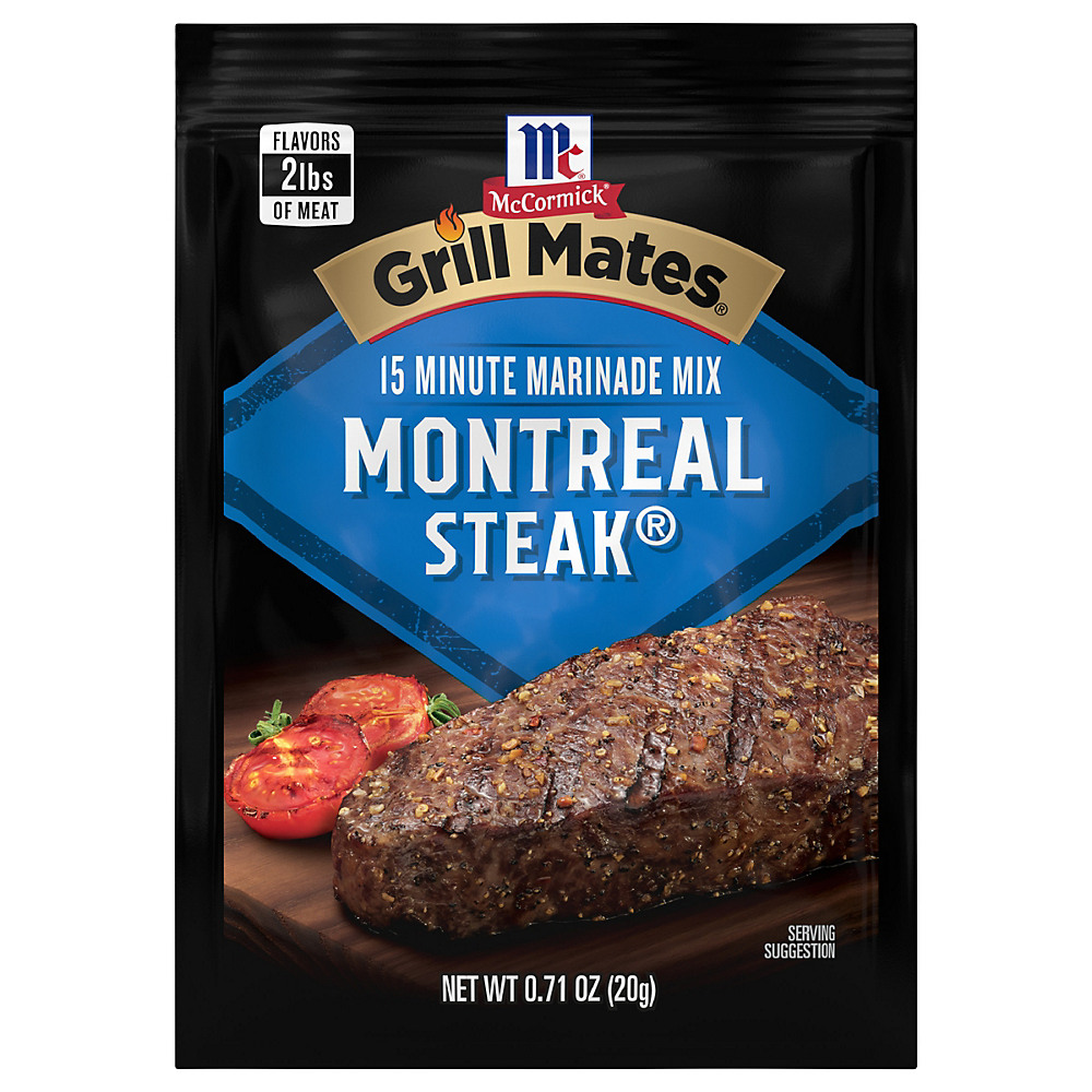 Calories in McCormick Grill Mates Montreal Steak Marinade, .71 oz