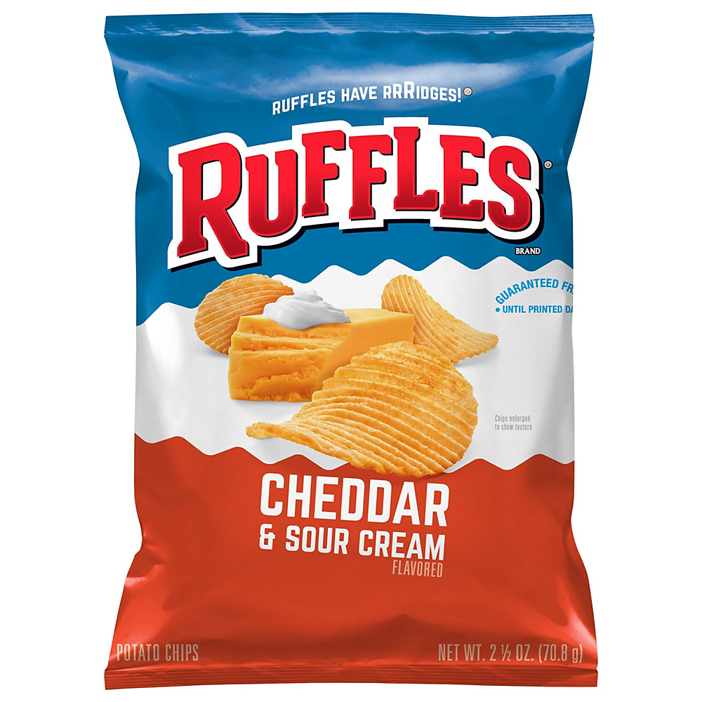 Calories in Ruffles Cheddar & Sour Cream Potato Chips, 2.5 oz